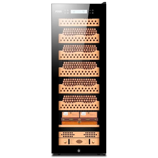 FK-168C2 Cigar Cabinet Led Light Humidor Display Large Spanish Cedar Wood Luxury Cigar Cooler capacity 1380 pcs