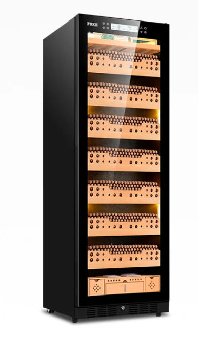 FK-188C cigar cabinet constant temperature and humidity Cedar wood humidor led light humidor Cooler Humidor Cabinet