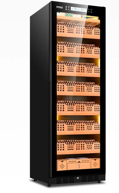 FK-188C cigar cabinet constant temperature and humidity Cedar wood humidor led light humidor Cooler Humidor Cabinet
