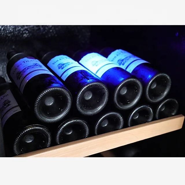 Factory Direct Sale Wine Cooler Dual-zone Wooden Display Wine Cabinet With Temperature Control