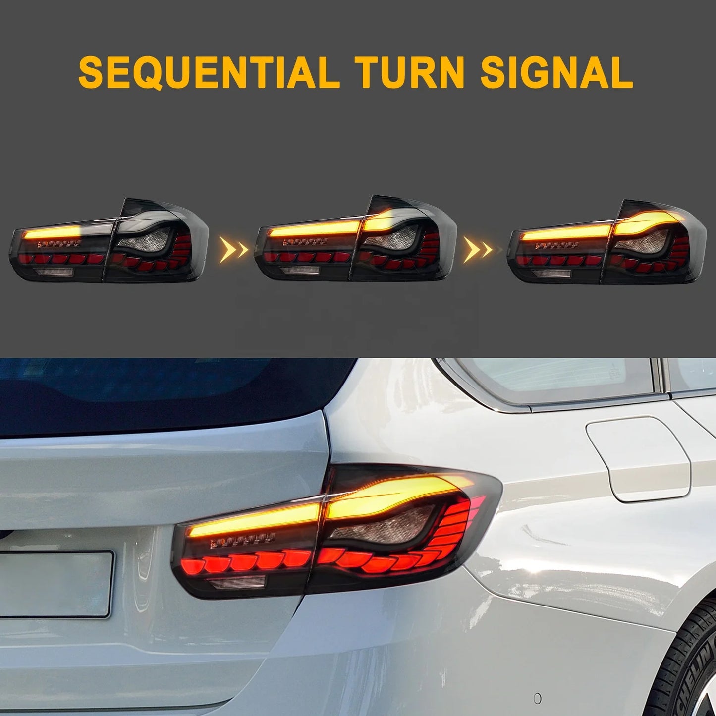 Factory Sequential Indicator Tail Lamp F35 F80 Rear lichter stecker und spielen Full LED 2012-2018 Tail lichter For  F30