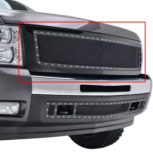 Factory Wholesale Off-road Parts Stainless Steel Grille Front Black Wire Mesh Packaged Grill For Silverado 1500 2007-2013