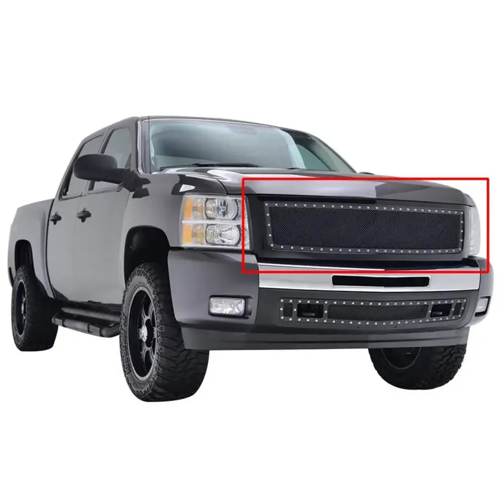 Factory Wholesale Off-road Parts Stainless Steel Grille Front Black Wire Mesh Packaged Grill For Silverado 1500 2007-2013