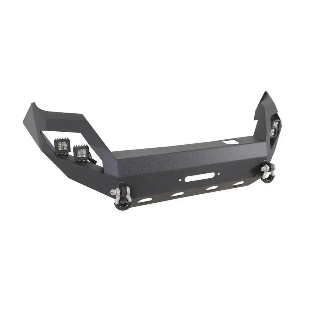 Factory Wholesale Pickups Parts Front Bumper With LED Aftermarket Steel Black Winch Bumper Guard For Tacoma 2016-2018