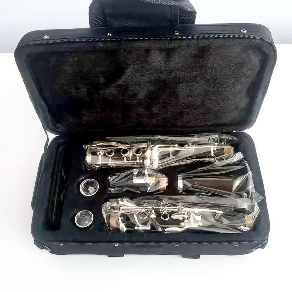 Factory ebony silver plated 17 key Bb clarinet for sale instrument