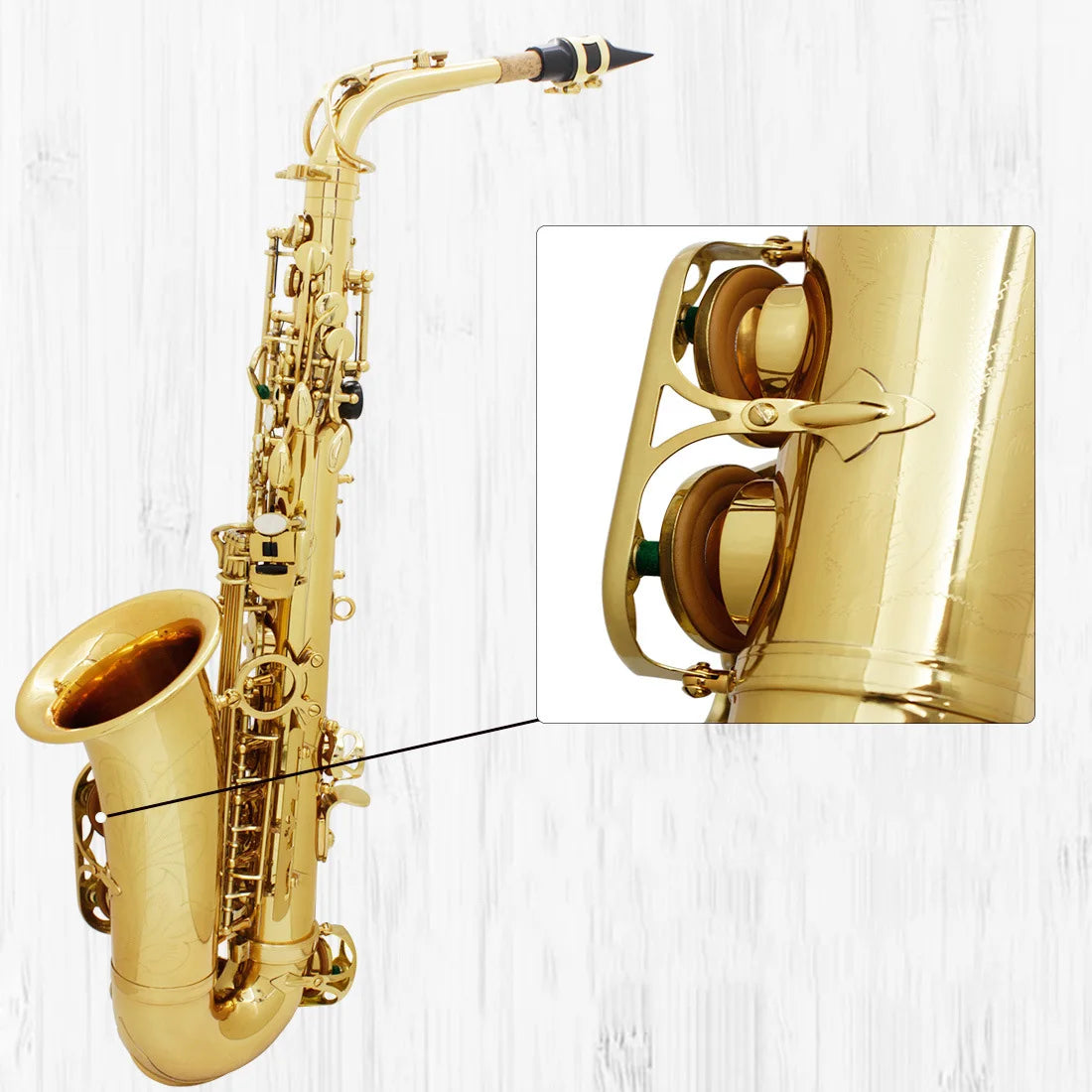 Factory mainstay product E flat alto brass tube golden saxophone professional sax saxophon