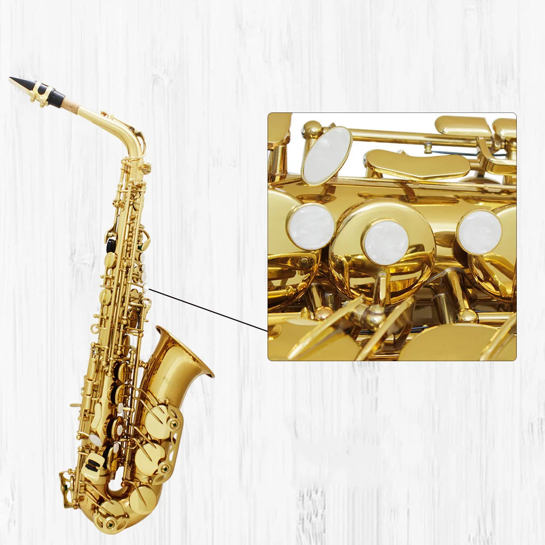 Factory mainstay product E flat alto brass tube golden saxophone professional sax saxophon