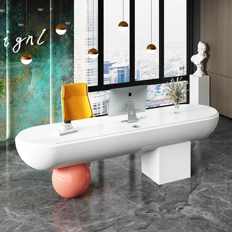 Fiberglass Creative Company Front Desk Customized Beauty Salon Cashier Sales Department Paint Baking Reception Desk Special shap