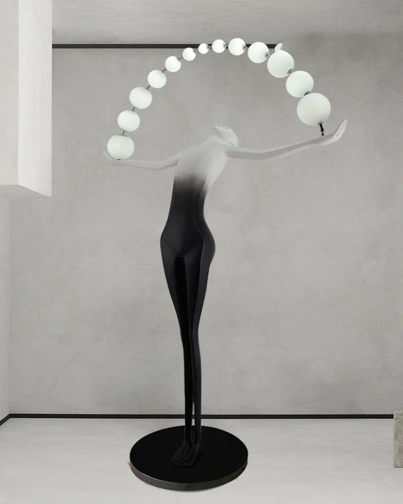 Figure Art Sculpture Floor Lamp Designer Hotel Lobby Sales Department Large Body Decoration Figure Decoration Lamp