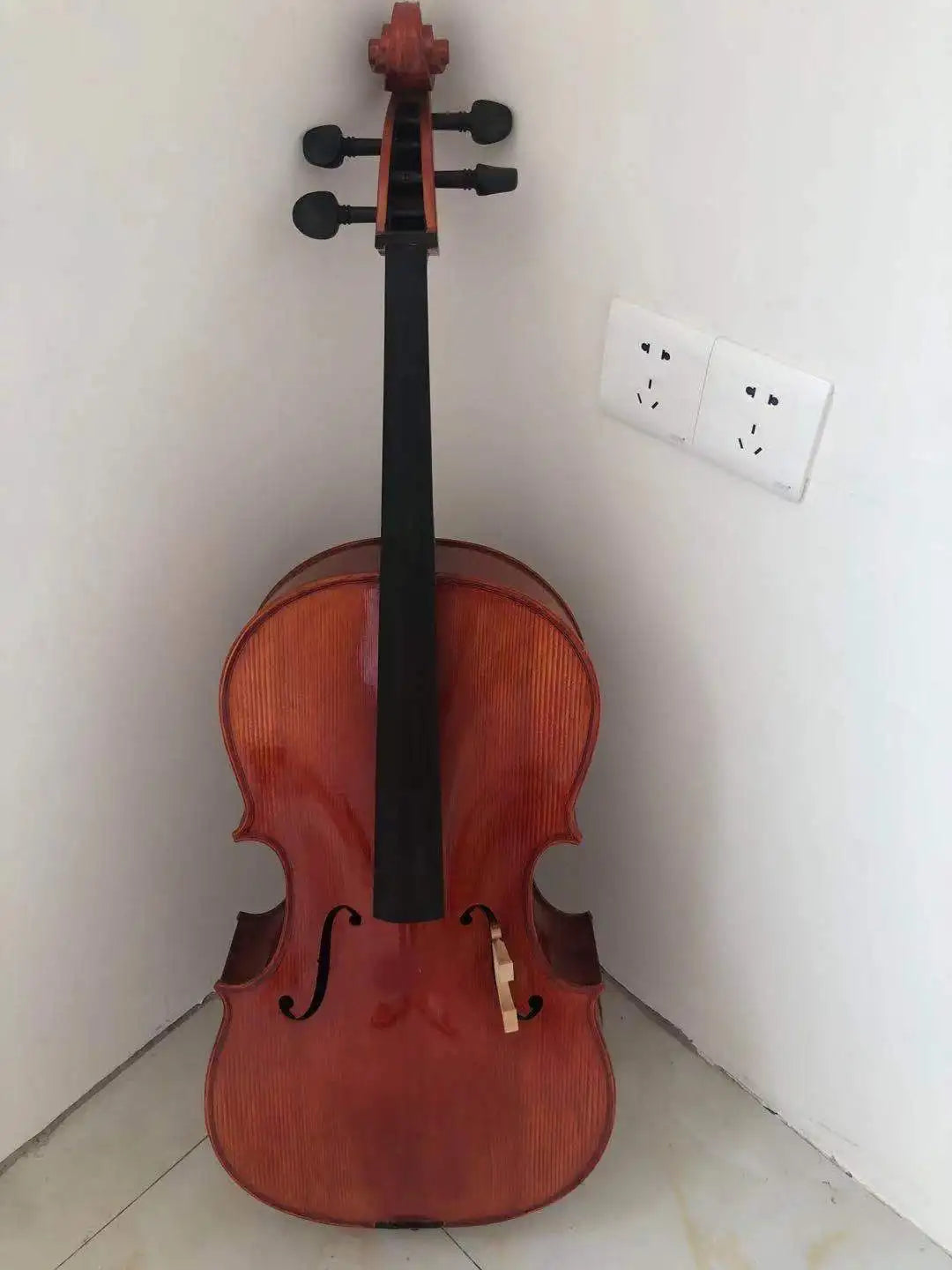 MMOOKA Fine Tone! Rich flame！handmade Solid wood Cello 4/4 3/4 1/2 1/4 maple Violoncello Professional Acoustic Musical Instrument，Bow,