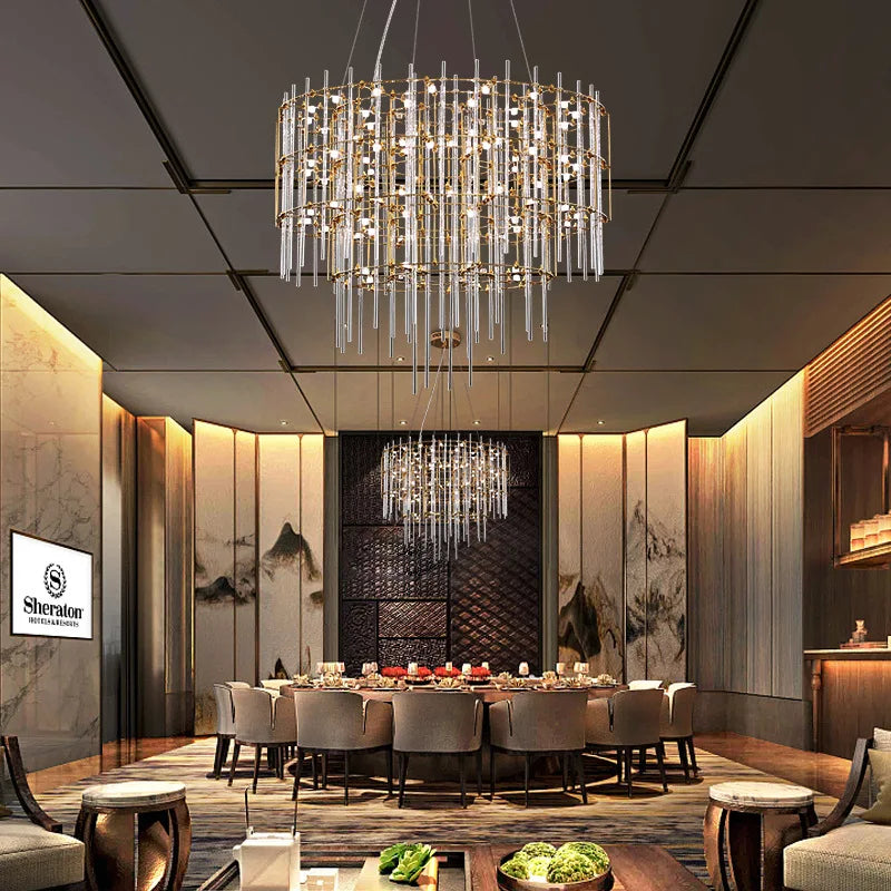 Firefly chandelier creative stainless steel living room lamp high-end atmospheric looks good for villas/duplex buildings/lobby