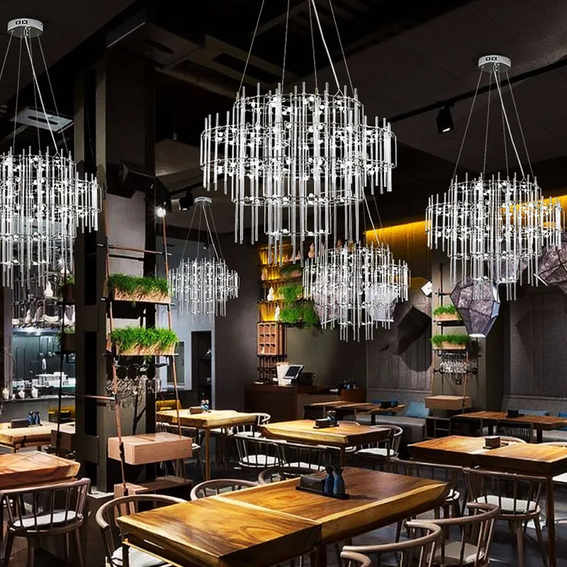 Firefly chandelier creative stainless steel living room lamp high-end atmospheric looks good for villas/duplex buildings/lobby