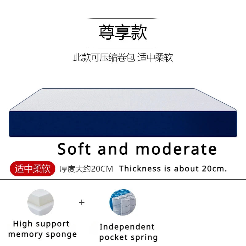 Firm High Quality Mattresses Memory Foam Roll Cozy King Size Twin Mattresses Spring Sleeping Colchones De Cama Bedroom Furniture