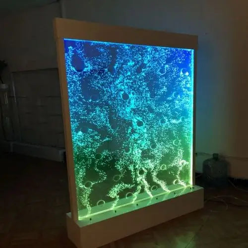 Floor Background Living Room and Hotel Decoration Creative Aquarium Wine Cabinet Villa  Acrylic Water Curtain Wall Decoration