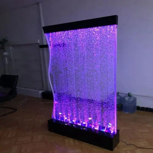 Floor Background Living Room and Hotel Decoration Creative Aquarium Wine Cabinet Villa  Acrylic Water Curtain Wall Decoration