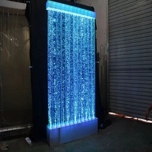 Floor Background Living Room and Hotel Decoration Creative Aquarium Wine Cabinet Villa  Acrylic Water Curtain Wall Decoration