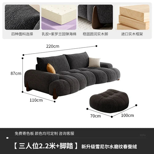 Floor Cloud Living Room Sofa Sleeper Curved Luxury Massage Lounge Couch Modular Recliner Lounge Muebles Para Casa Home Furniture
