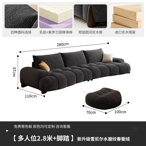 Floor Cloud Living Room Sofa Sleeper Curved Luxury Massage Lounge Couch Modular Recliner Lounge Muebles Para Casa Home Furniture