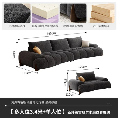 Floor Cloud Living Room Sofa Sleeper Curved Luxury Massage Lounge Couch Modular Recliner Lounge Muebles Para Casa Home Furniture
