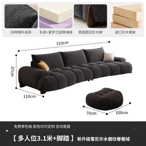 Floor Cloud Living Room Sofa Sleeper Curved Luxury Massage Lounge Couch Modular Recliner Lounge Muebles Para Casa Home Furniture