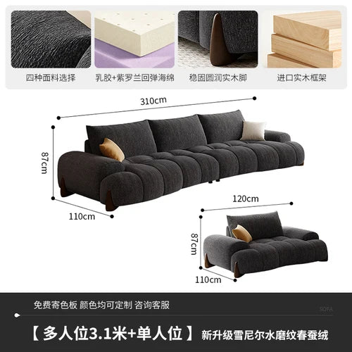 Floor Cloud Living Room Sofa Sleeper Curved Luxury Massage Lounge Couch Modular Recliner Lounge Muebles Para Casa Home Furniture
