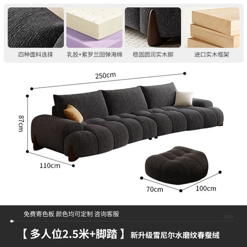Floor Cloud Living Room Sofa Sleeper Curved Luxury Massage Lounge Couch Modular Recliner Lounge Muebles Para Casa Home Furniture