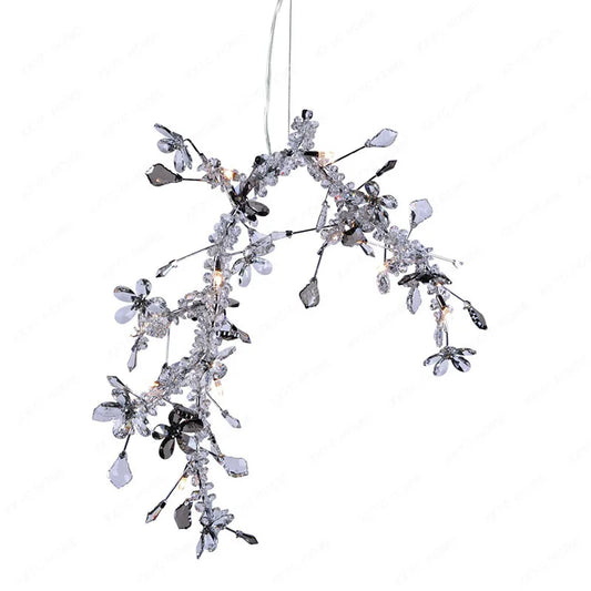 Flower Branch Crystal Chandelier Branch Villa Modern Minimalist Art Tea Room Decoration Lamps