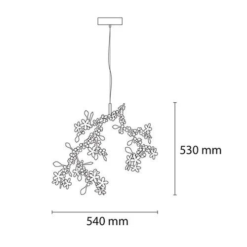 Flower Branch Crystal Chandelier Branch Villa Modern Minimalist Art Tea Room Decoration Lamps