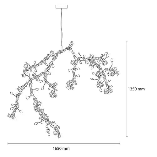 Flower Branch Crystal Chandelier Branch Villa Modern Minimalist Art Tea Room Decoration Lamps