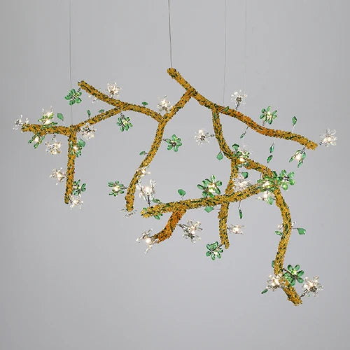 Flower Branch Crystal Chandelier Branch Villa Modern Minimalist Art Tea Room Decoration Lamps