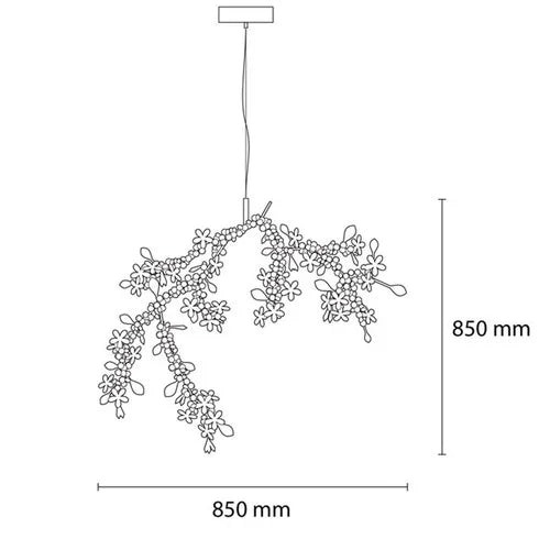Flower Branch Crystal Chandelier Branch Villa Modern Minimalist Art Tea Room Decoration Lamps