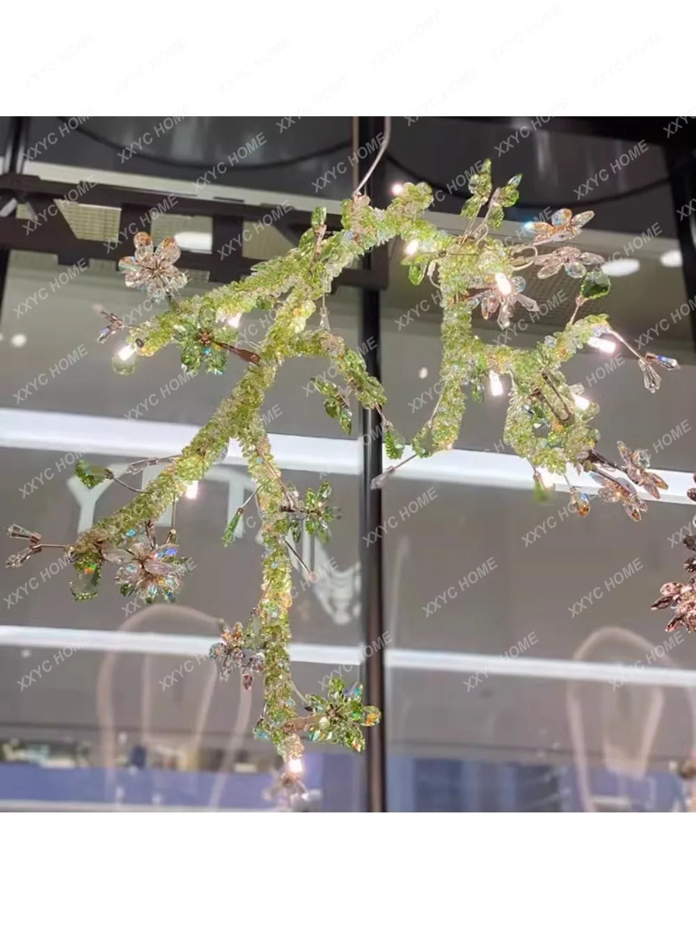 Flower Branch Crystal Chandelier Branch Villa Modern Minimalist Art Tea Room Decoration Lamps