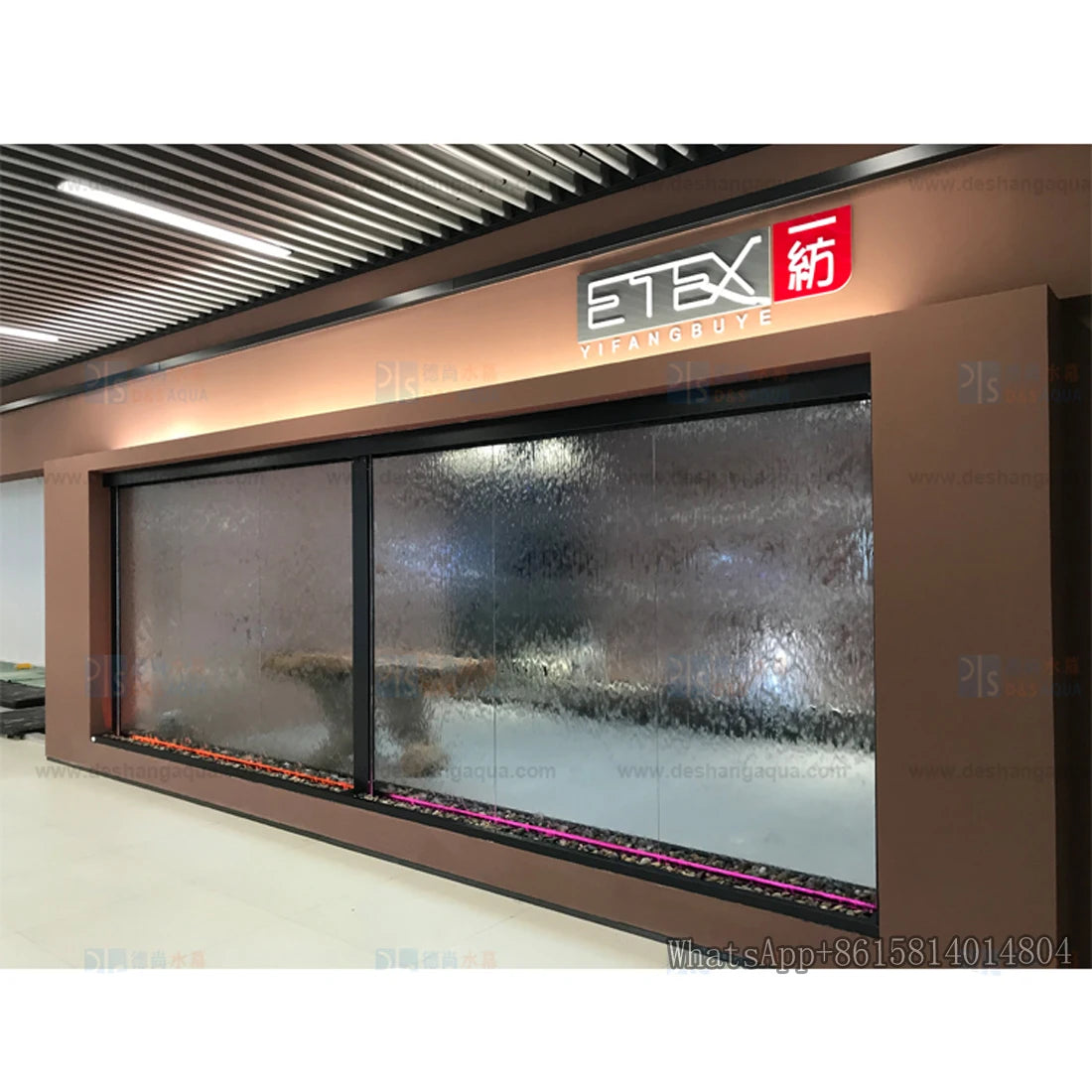 Flowing water wall porch indoor waterscape villa fountain water curtain image wall restaurant landscaping waterfall wall
