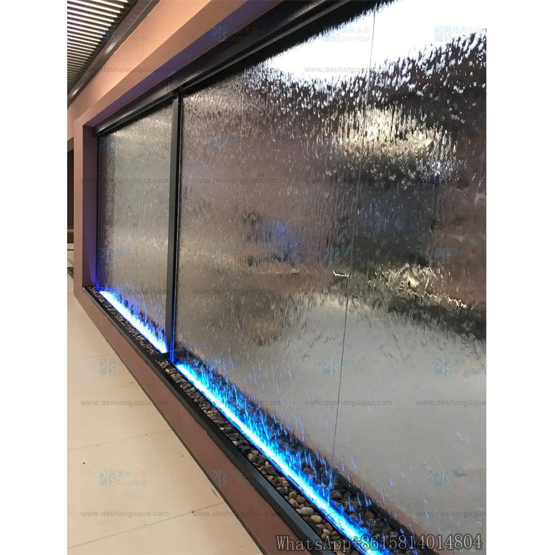 Flowing water wall porch indoor waterscape villa fountain water curtain image wall restaurant landscaping waterfall wall