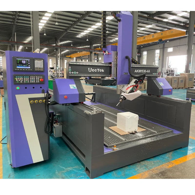 Foam Cutting CNC Router 4axis Atc EPS Statues Carving Machine with Spindle Swing 180 Auto Tool Change