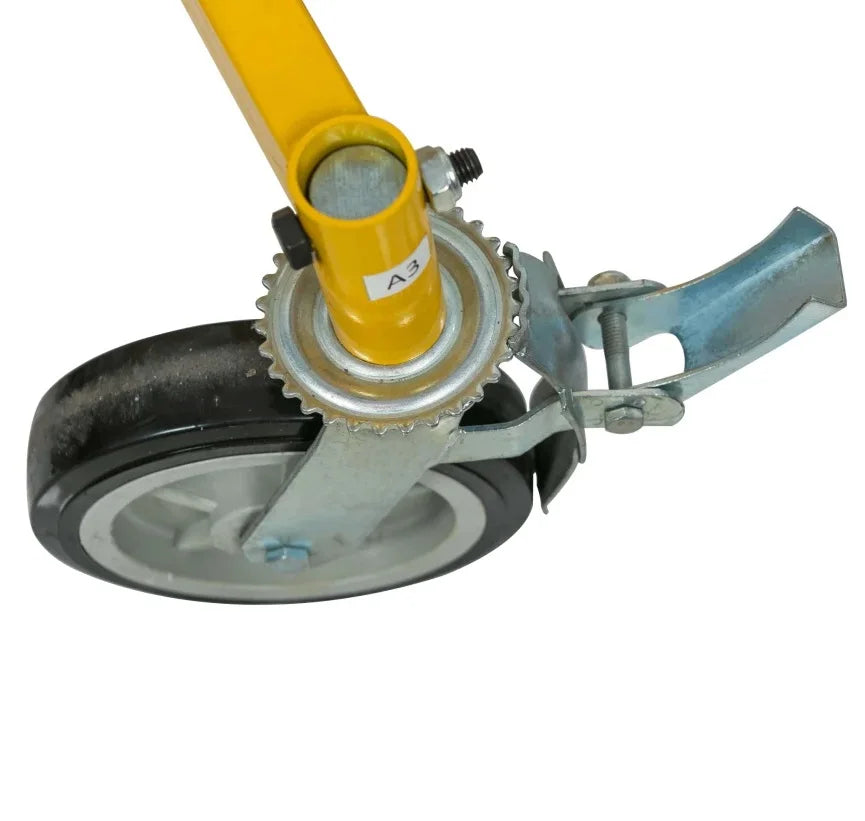 Folding roller head pipe holding jack stands pipe stand support for welding or processing pipes with 4 casters