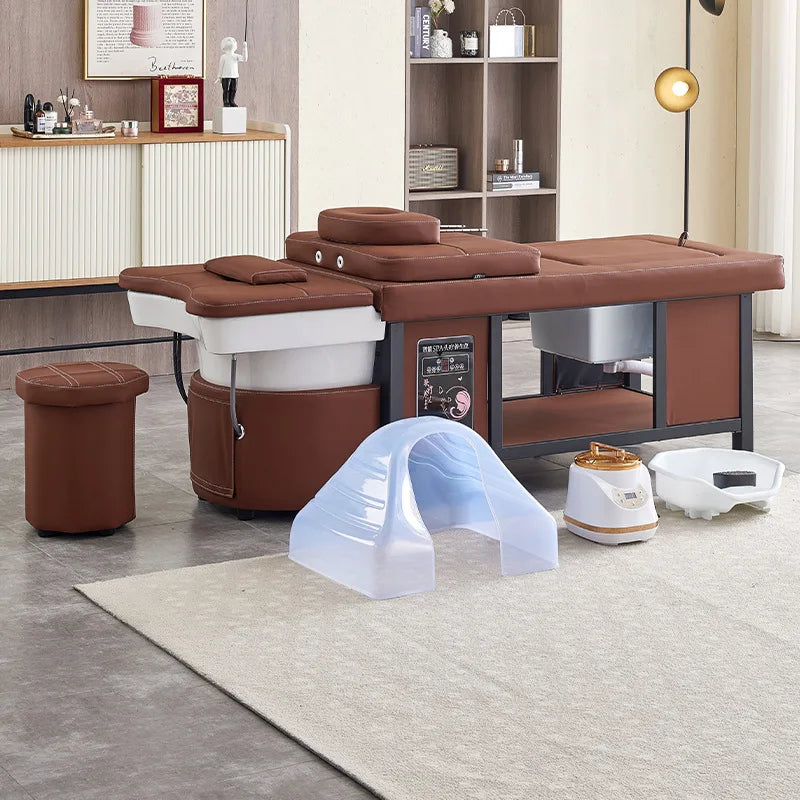Foot massage shampoo bed with water circulation fumigation, beauty salon, hair salon, barber shop, exclusive internet famous