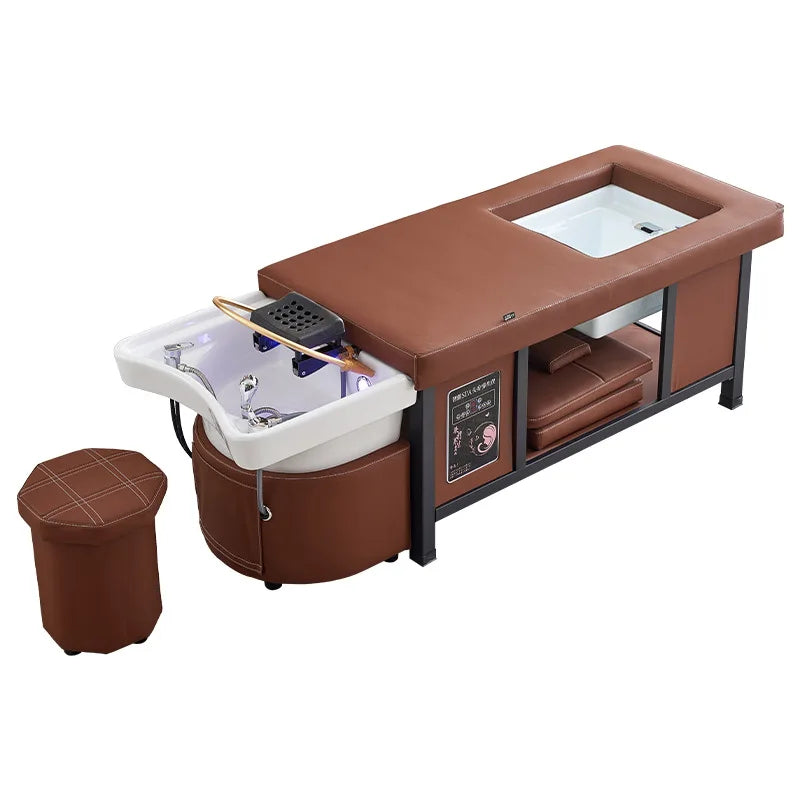 Foot massage shampoo bed with water circulation fumigation, beauty salon, hair salon, barber shop, exclusive internet famous