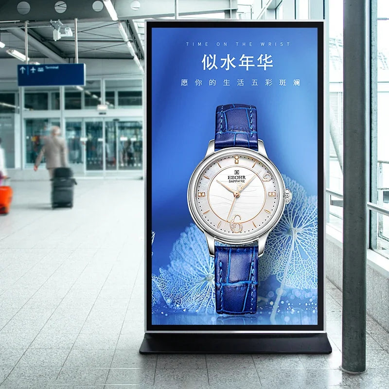 For 75" 100" 55 inch indoor touch screen lcd outdoor advertising totem kiosk CMS software led display digital signage