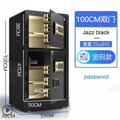 For Safe Box Home Anti-theft Box Small Fingerprint Password Double Door Safe Office Hotel All-steel Safe Deposit Box 1m Hight