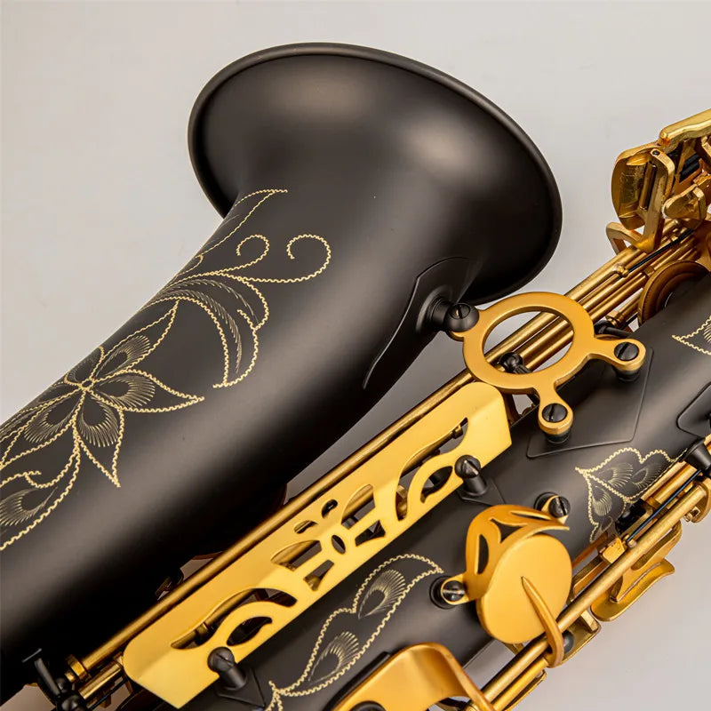 France quality SAS-R54 alto saxophone Eb black electroplating black nickel plated carved body professional Woodwind