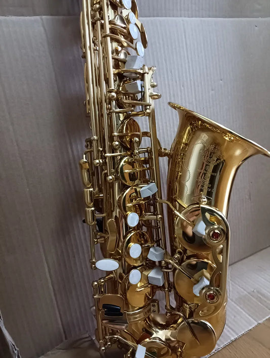 Frence Super Action Serie II Alto Eb Saxophone Brass Deep Carved Gold Lacquer Sax  Musical Instrument With Case Accessories