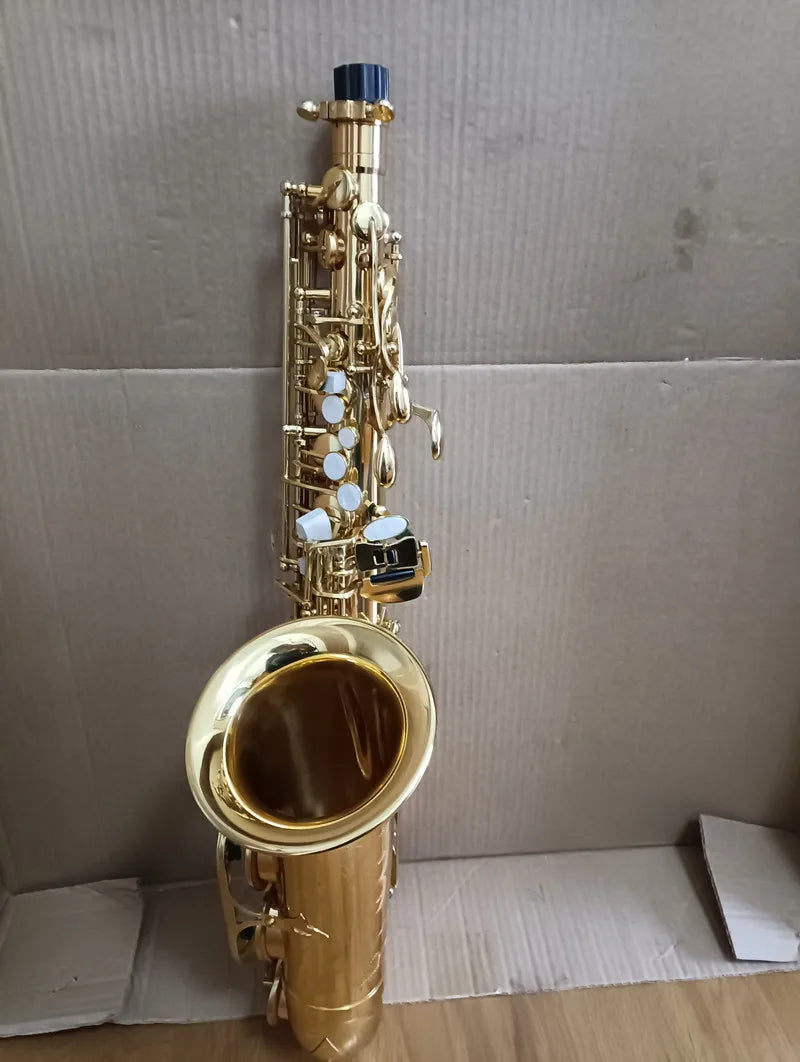 Frence Super Action Serie II Alto Eb Saxophone Brass Deep Carved Gold Lacquer Sax  Musical Instrument With Case Accessories