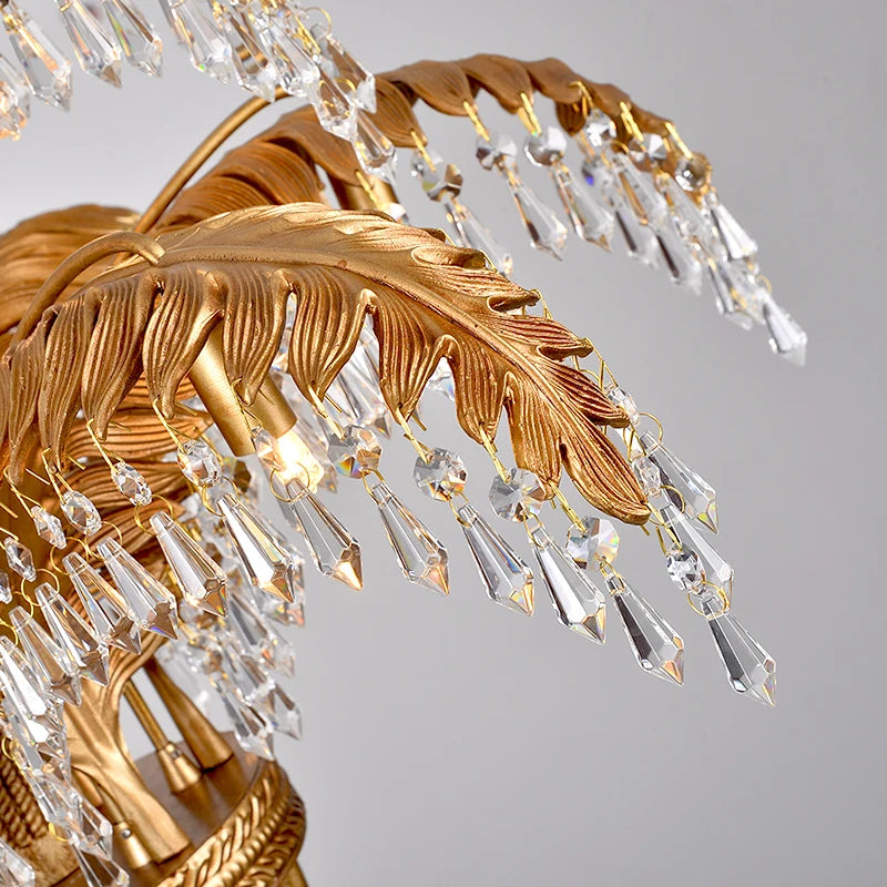 French copper chandelier living room bedroom crystal lamp luxury villa study atmospheric lamps free shipping