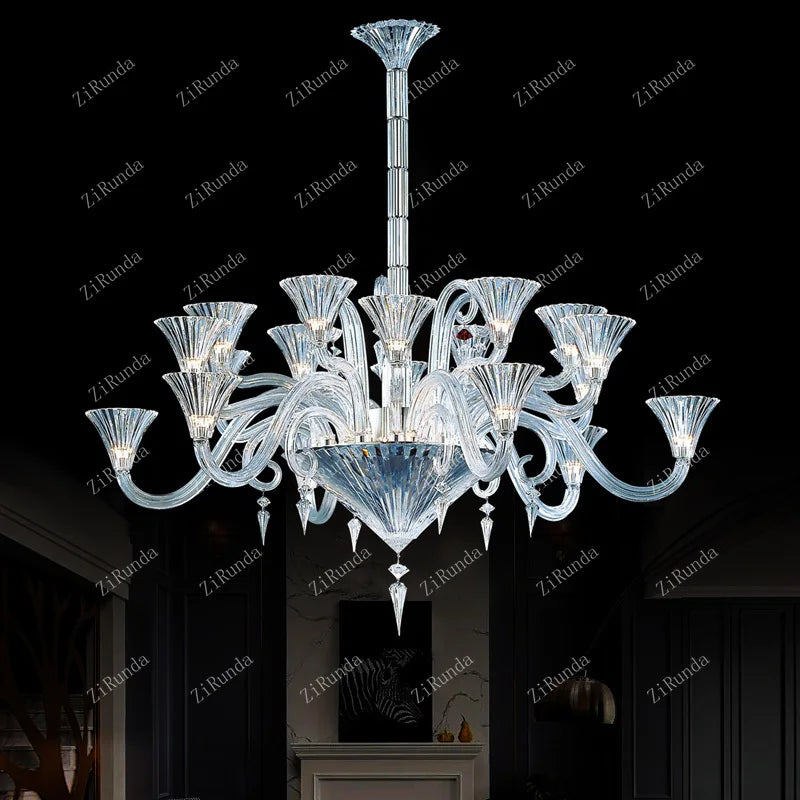 French crystal lamp, luxury villa candle, private room lamp, living room lamp, dining room, bedroom, study chandelier