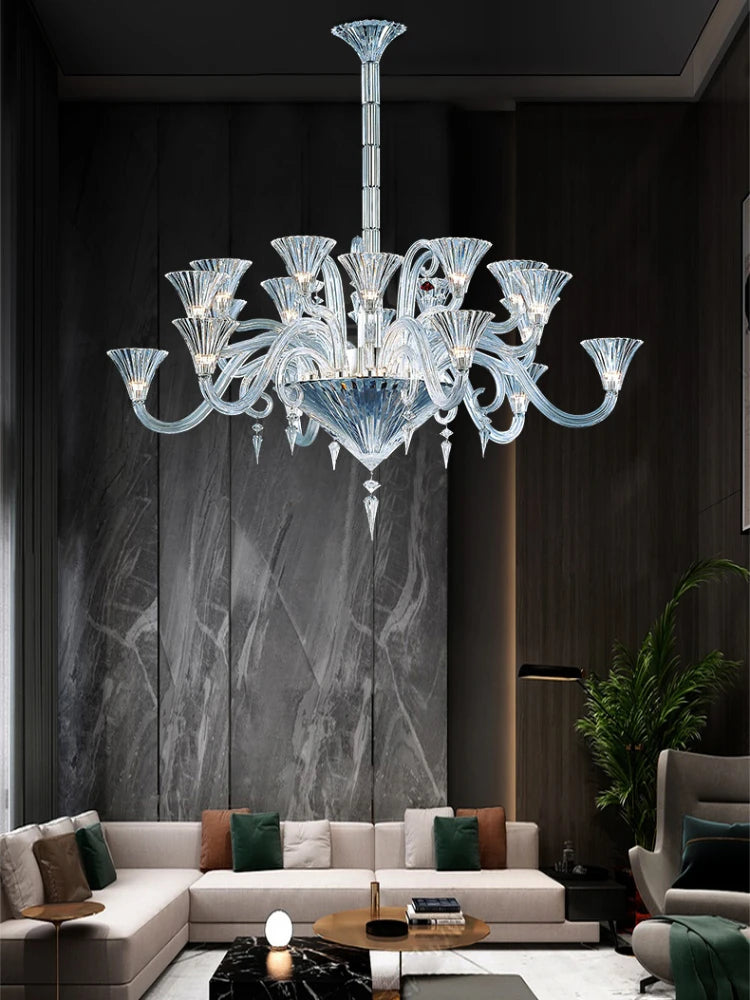 French crystal lamp, luxury villa candle, private room lamp, living room lamp, dining room, bedroom, study chandelier