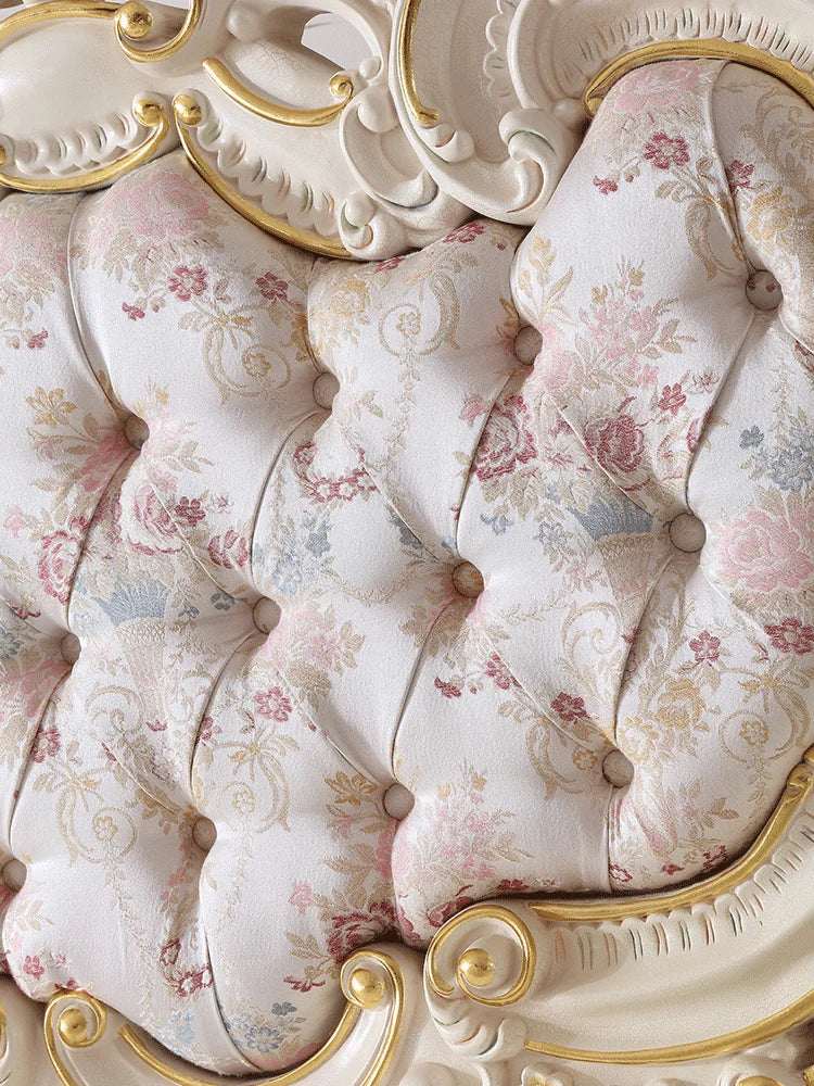 French furniture luxury carved painted double bed European bed 1.8 Princess bed