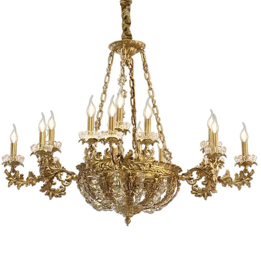 French style copper chandelier luxury creative bedroom living room dining room hotel villa high-end club chandelier