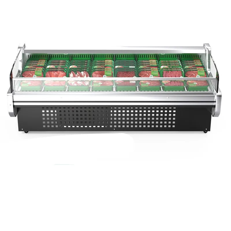 Fresh meat display cabinet, freezer, commercial pig beef preservation cabinet, fruit salvage refrigeration supermarket, air-cool
