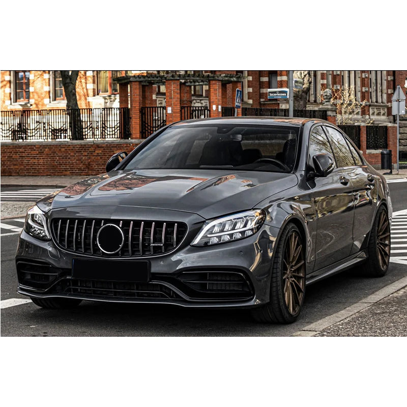 Front And Rear Bumper Body Kit Centre Grille Conversion Body Kit For  C-Class W205 Late To C63 Amg 2019-